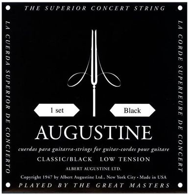 Augustine black - Satz, light tension, Saiten für Konzertgitarre