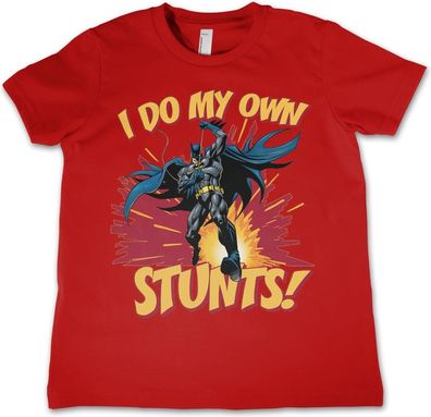 Batman I Do My Own Stunts Kids T-Shirt Kinder Red