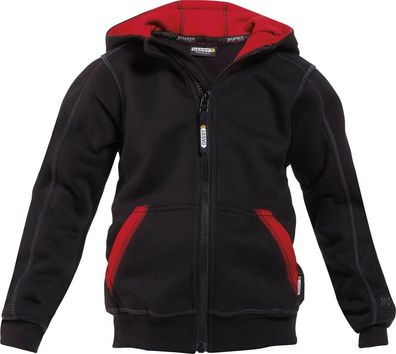 Dassy Kapuzensweatshirt mit langem Reißverschluss Watson Kids COPES80 Schwarz/ Rot
