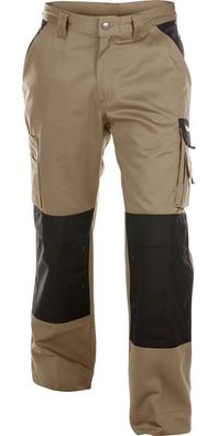 Dassy Zweifarbige Arbeitshose mit Kniepolstertaschen Boston PESCO61 Khaki/ Schwarz