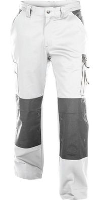 Dassy Zweifarbige Arbeitshose mit Kniepolstertaschen Boston PESCO61 Weiß/ Zementgrau
