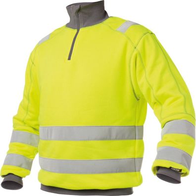 Dassy Warnschutz Sweatshirt Denver PESCO84 Neongelb/ Zementgrau