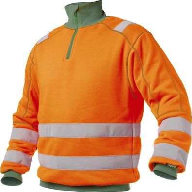 Dassy Warnschutz Sweatshirt Denver PESCO84 Neonorange/ Flaschengrün
