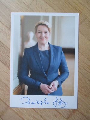 Berlin Senatorin SPD Franziska Giffey - handsigniertes Autogramm!!!