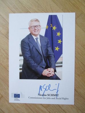 EU Kommissar Nicolas Schmit - handsigniertes Autogramm!!!