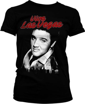 Elvis Presley Viva Las Vegas Girly Tee Damen T-Shirt Black