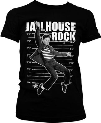 Elvis Presley Jailhouse Rock Girly Tee Damen T-Shirt Black