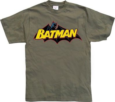 Batman Retro Logo T-Shirt Olive
