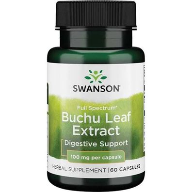 Full Spectrum Buchu Leaf 4:1 Extract, 100mg - 60 caps