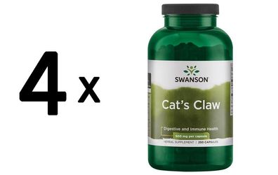 4 x Cat's Claw, 500mg - 250 caps