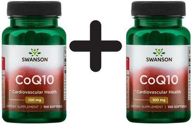 2 x CoQ10, 100mg - 100 softgels