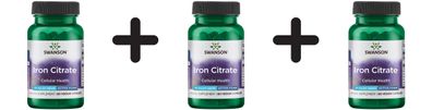 3 x Iron Citrate, 25mg - 60 vcaps