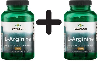 2 x L-Arginine, 500mg - 200 caps
