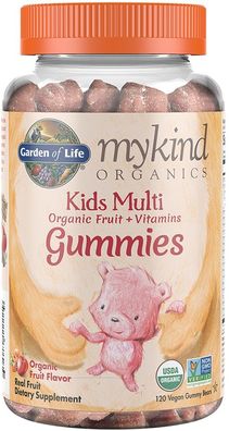 Mykind Organics Kids Multi Gummies, Fruit Flavor - 120 vegan gummy bears