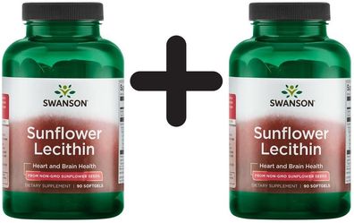 2 x Sunflower Lecithin - 90 softgels