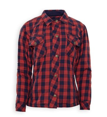 Bores Female Lumberjack Premium Damen Jacke Hemd in Holzfäller Optik Red-XS
