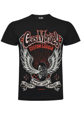 Gas Monkey Garage T-Shirt Garage Wings Black