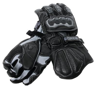 Bores Motorradhandschuhe Devil Leder Handschuhe Black/ Grey