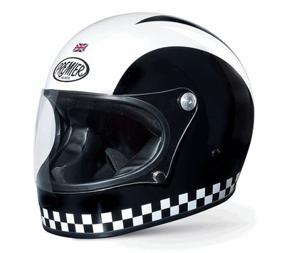 Premier Motorrad Helm Trophy Helm Retro Black/ White
