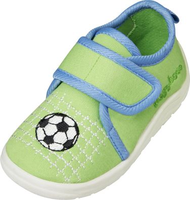 Playshoes Kinder Schuh Hausschuh Fußball Grün