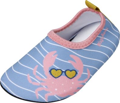 Playshoes Kinder Barfuß-Schuh Krebs Blau/ Pink