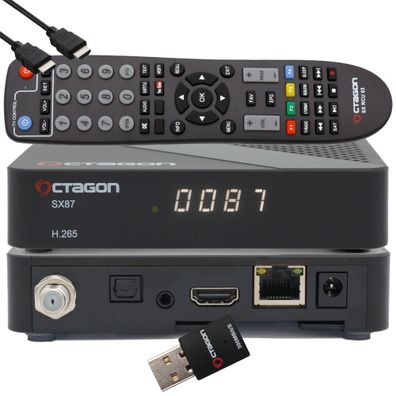 Octagon SX87 HD H.265 S2 + IP HEVC Set-Top Box - Sat & Smart IPTV Receiver + 300 ...