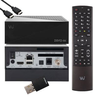 VU+ Zero 4K 1x DVB-S2X Multistream Linux UHD Receiver + 2TB HDD und 300 Mbits ...