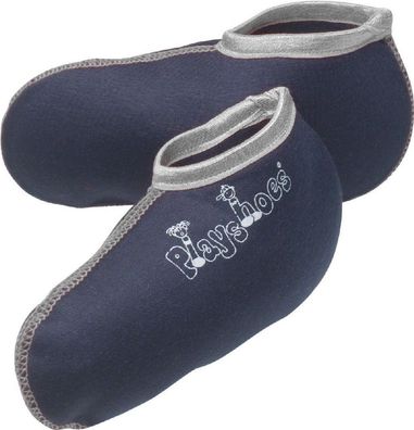 Playshoes Kinder Stiefel-Socke Marine/ Grau