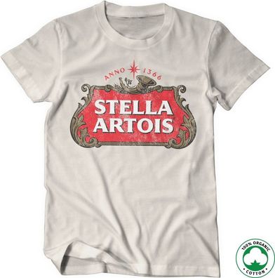 Stella Artois Washed Logo Organic T-Shirt Off-White