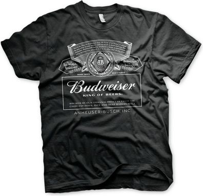 Budweiser White Logo T-Shirt Black