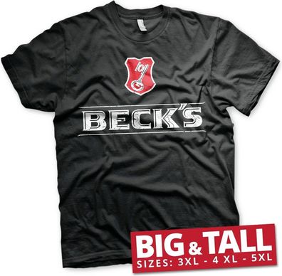 Beck's Washed Logo Big & Tall T-Shirt Black