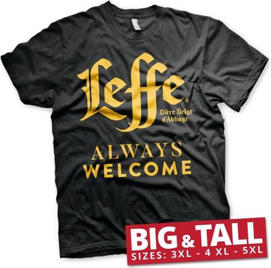 Leffe Always Welcome Big & Tall T-Shirt Black