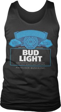 Budweiser Bud Light Label Logo Tank Top Black