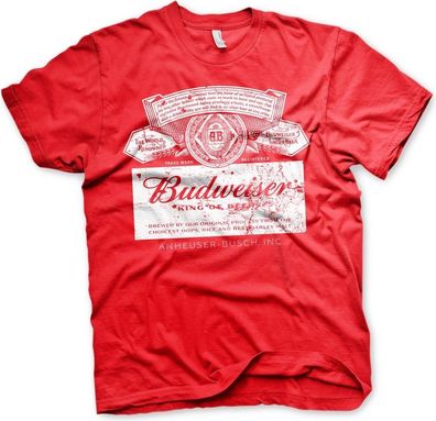 Budweiser Washed Logo T-Shirt Red