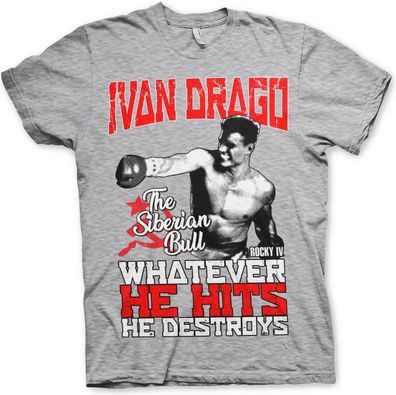 Rocky IV Ivan Drago The Siberian Bull T-Shirt Heather-Grey