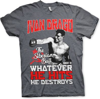 Rocky IV Ivan Drago The Siberian Bull T-Shirt Dark-Heather