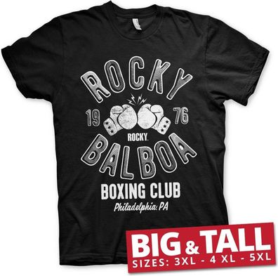 Rocky Balboa Boxing Club Big & Tall T-Shirt Black