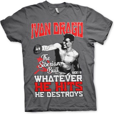 Rocky IV Ivan Drago The Siberian Bull T-Shirt Dark-Grey