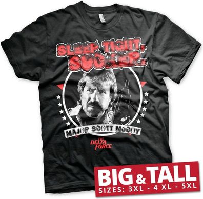 Delta Force Chuck Norris Sleep Tight, Sucker Big & Tall T-Shirt Black