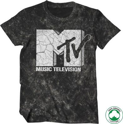 MTV Cracked Logo Organic T-Shirt Vintage-Wash