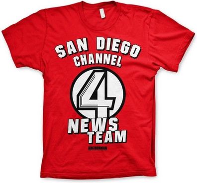 Anchorman San Diego Channel 4 T-Shirt Red