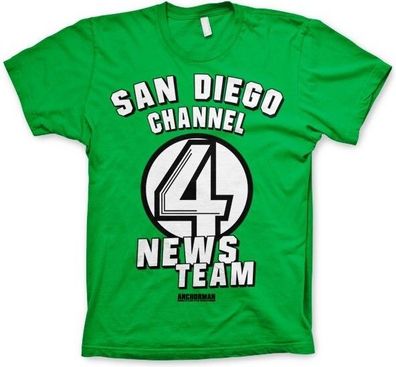 Anchorman San Diego Channel 4 T-Shirt Green