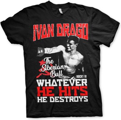 Rocky IV Ivan Drago The Siberian Bull T-Shirt Black