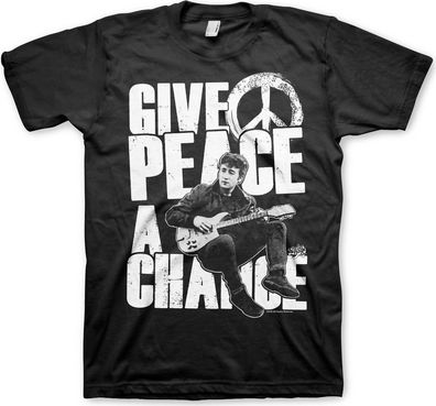 The Beatles John Lennon Give Peace A Chance T-Shirt Black