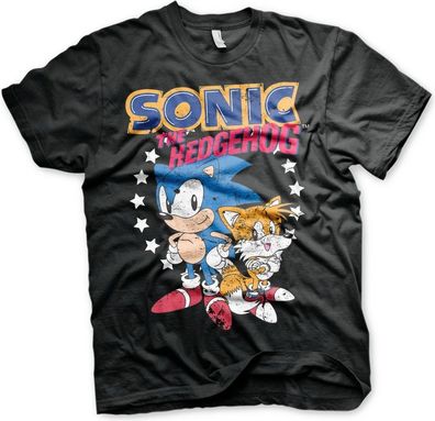 Sonic The Hedgehog Sonic & Tails T-Shirt Black