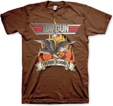 Top Gun Flying Eagle T-Shirt Brown