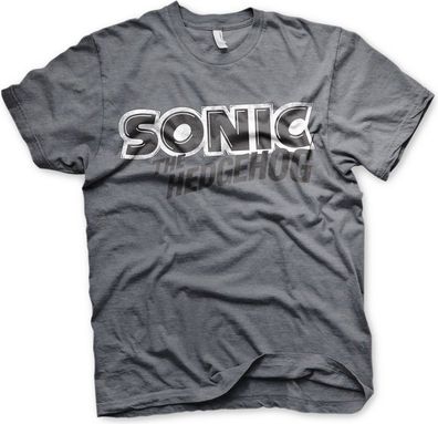 Sonic The Hedgehog Classic Logo Tee T-Shirt Dark-Heather