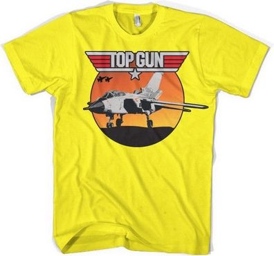 Top Gun Sunset Fighter T-Shirt Yellow