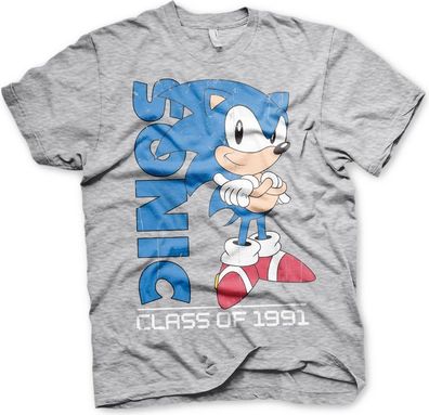 Sonic The Hedgehog Class Of 1991 T-Shirt Heather-Grey