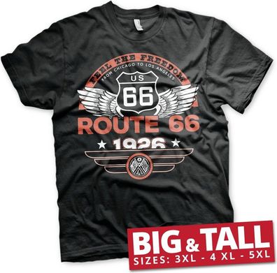 Route 66 Feel The Freedom Big & Tall T-Shirt Black